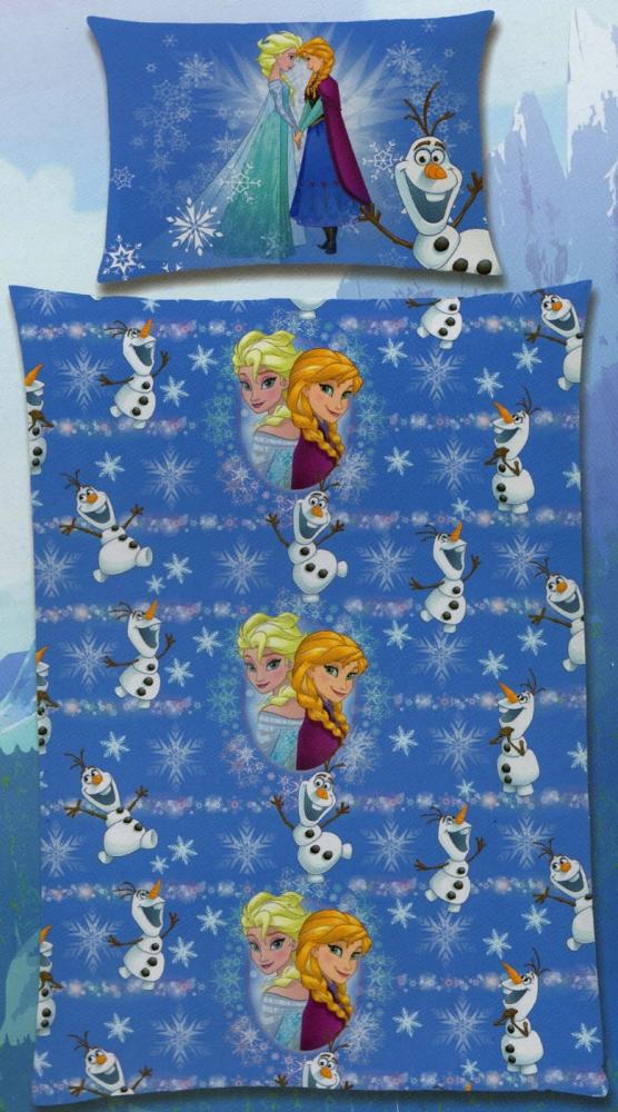 Bettwäsche Frozen - Olaf, Anna und Elsa